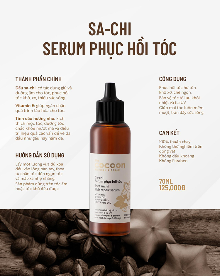 sa-chi serum phục hồi tóc cocoon